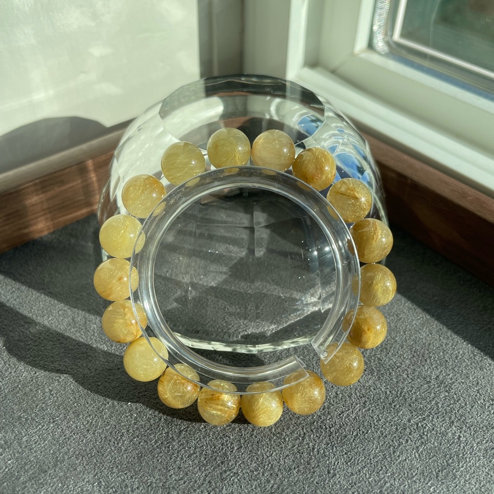💯 Genuine Golden Rutilated Quartz Bracelet